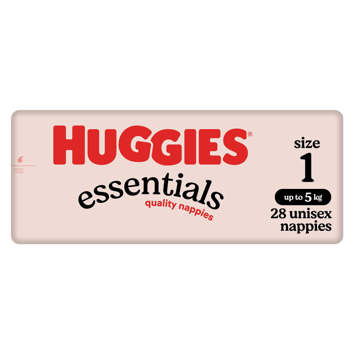 Huggies Essentials Size 1 Newborn 28 Pack