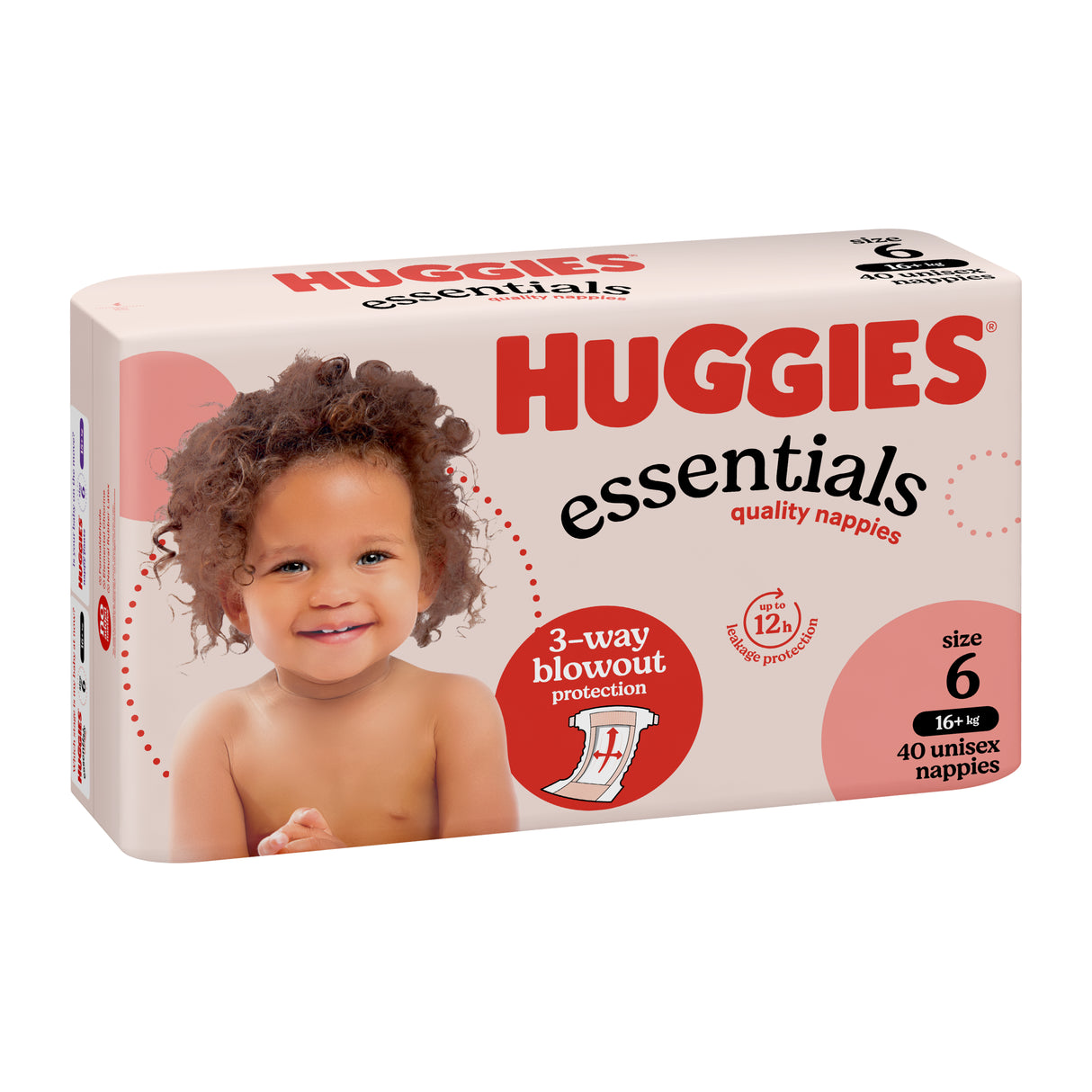 Huggies Essentials Nappies Size 6 (16+kg) 40 Pack