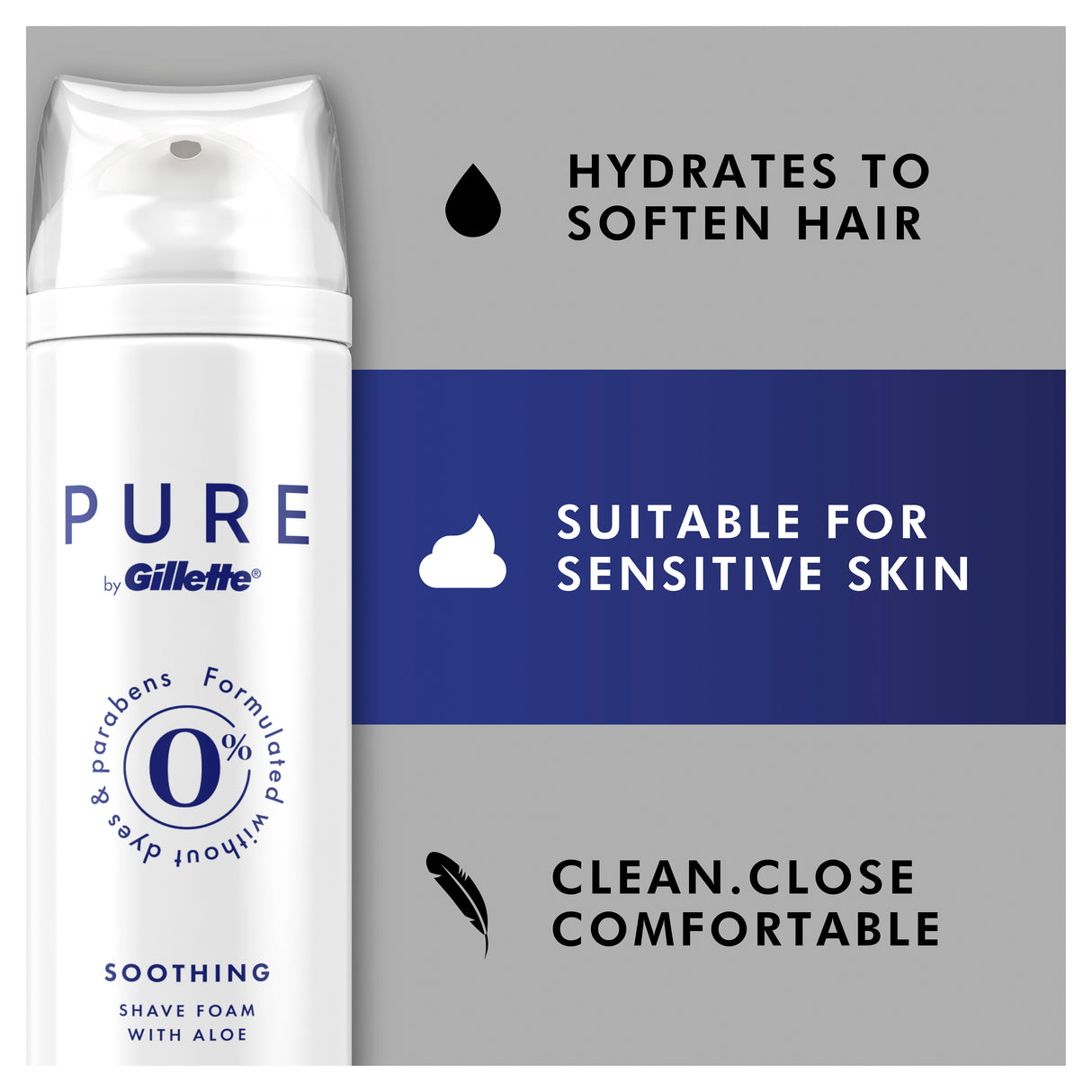 GILLETTE Pure Sens. Foam 245g 245g