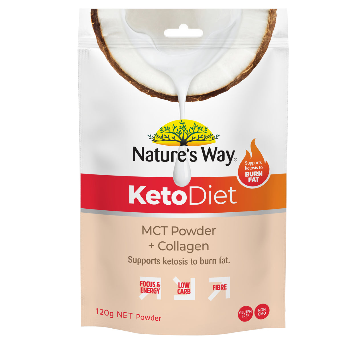 NATURES WAY Keto MCT Powder Pouch 120g