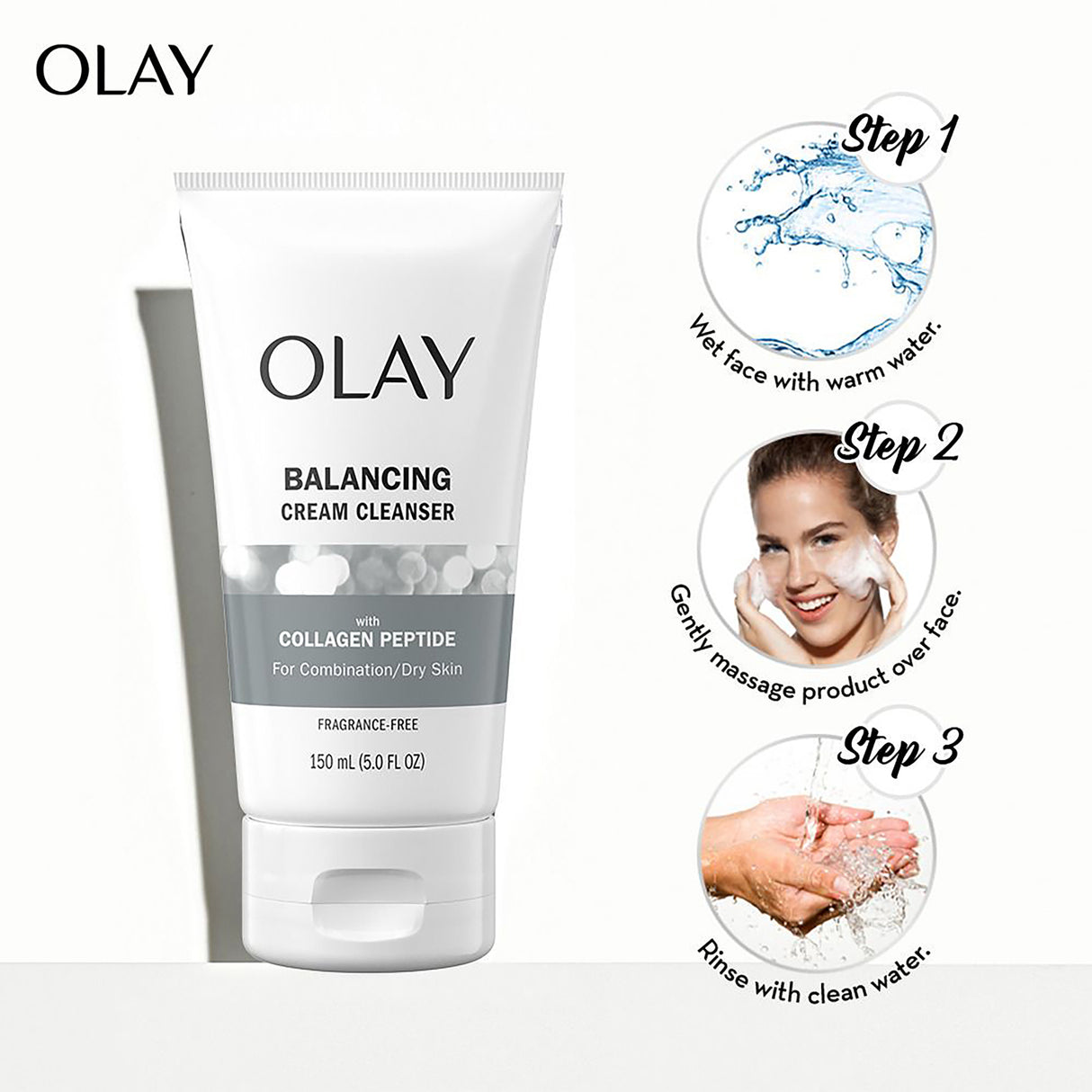 OLAY Regenerist Collagen Petide 24 Cream Cleanser 150ml