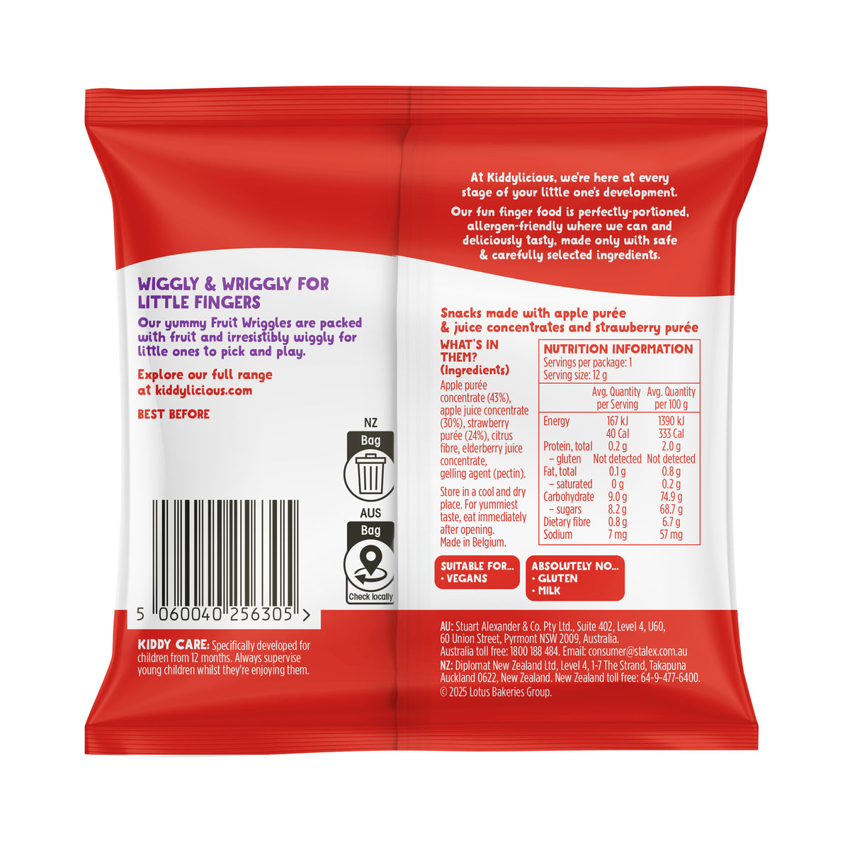 Kiddylicious Strawb Fru Wriggles 12g
