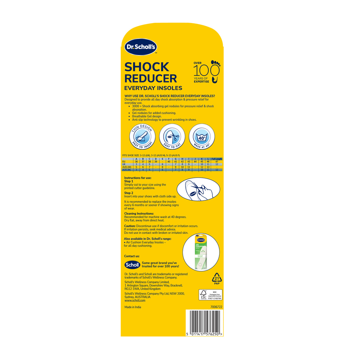 Scholl Shock Reducer Everyday Insole