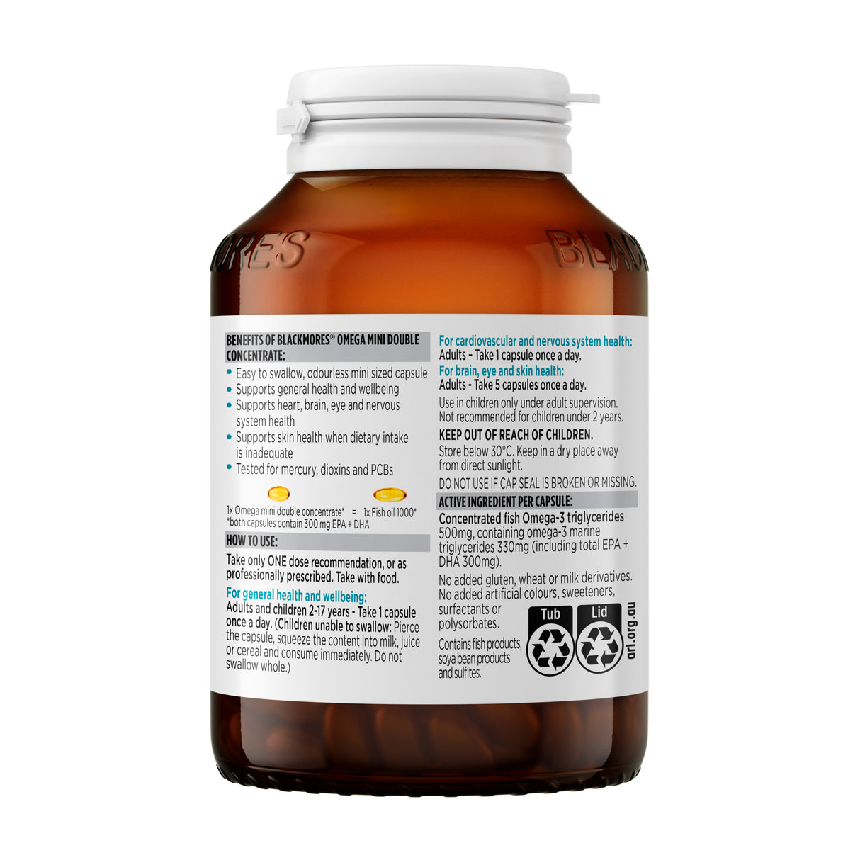 Blackmores Omega Mini Double Concentrate 200 Tablets
