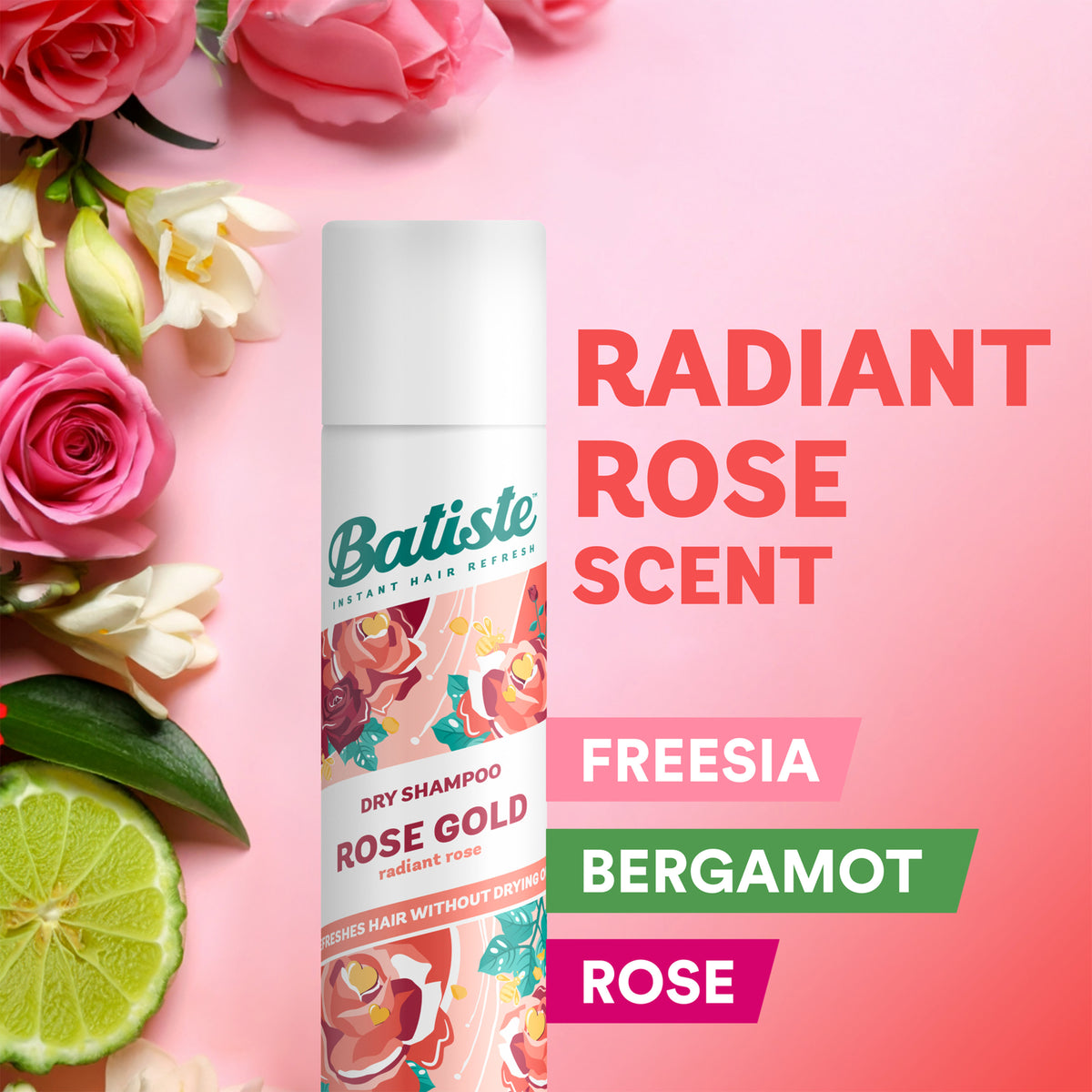 BATISTE Dry Shampoo Rose Gold 350ml