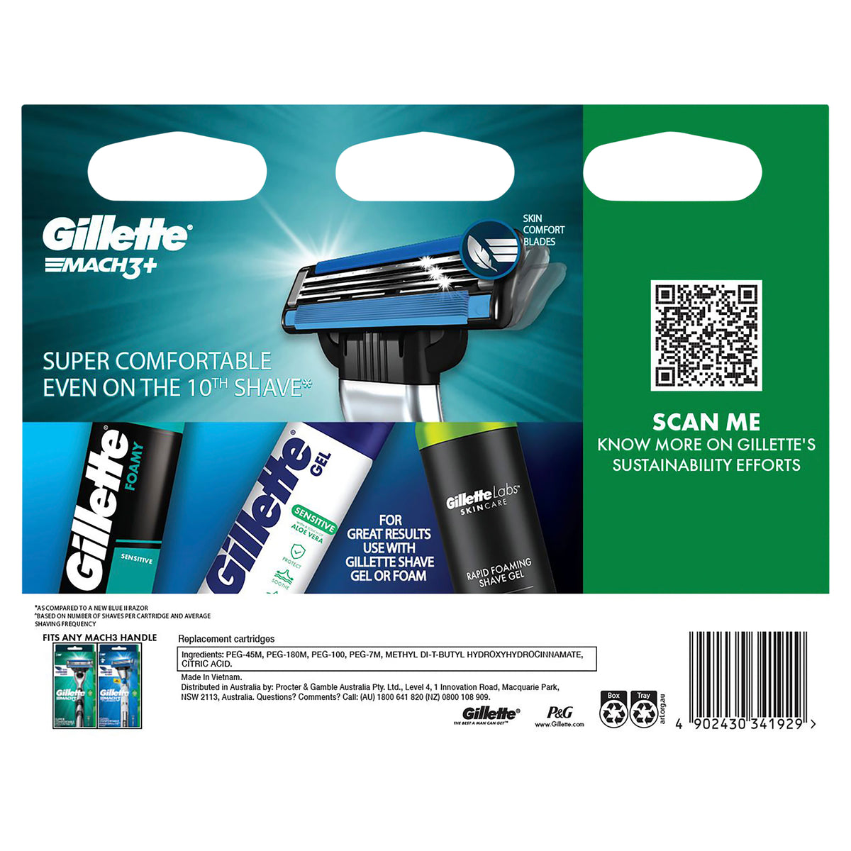 GILLETTE MACH3+ A5 CART 15s