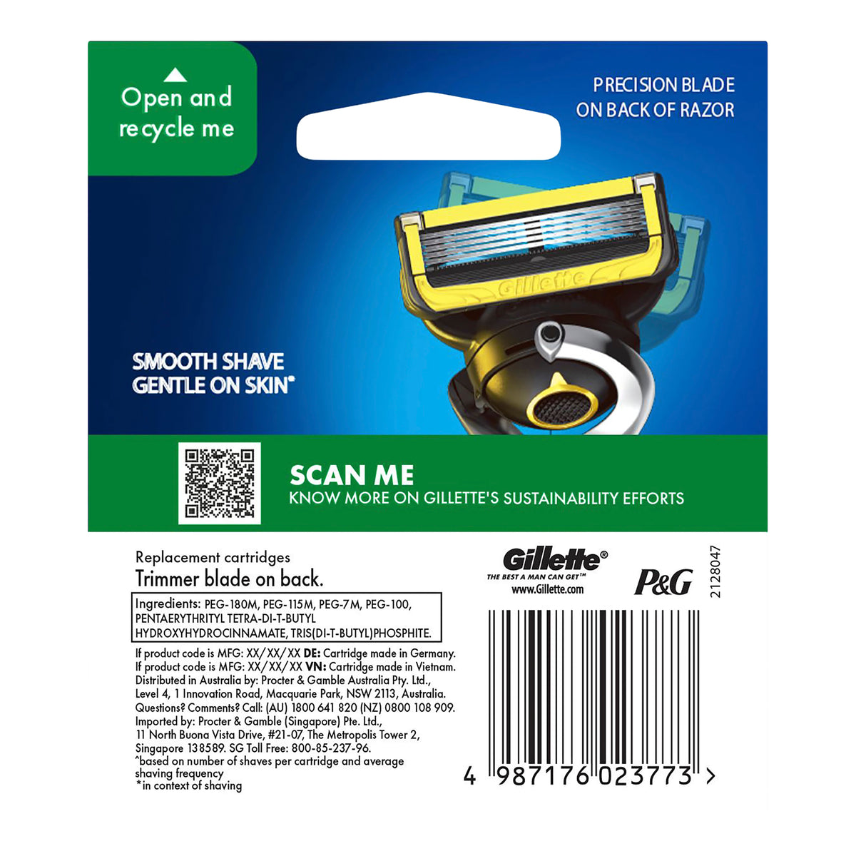 GILLETTE Fushion Proshield Refill 4