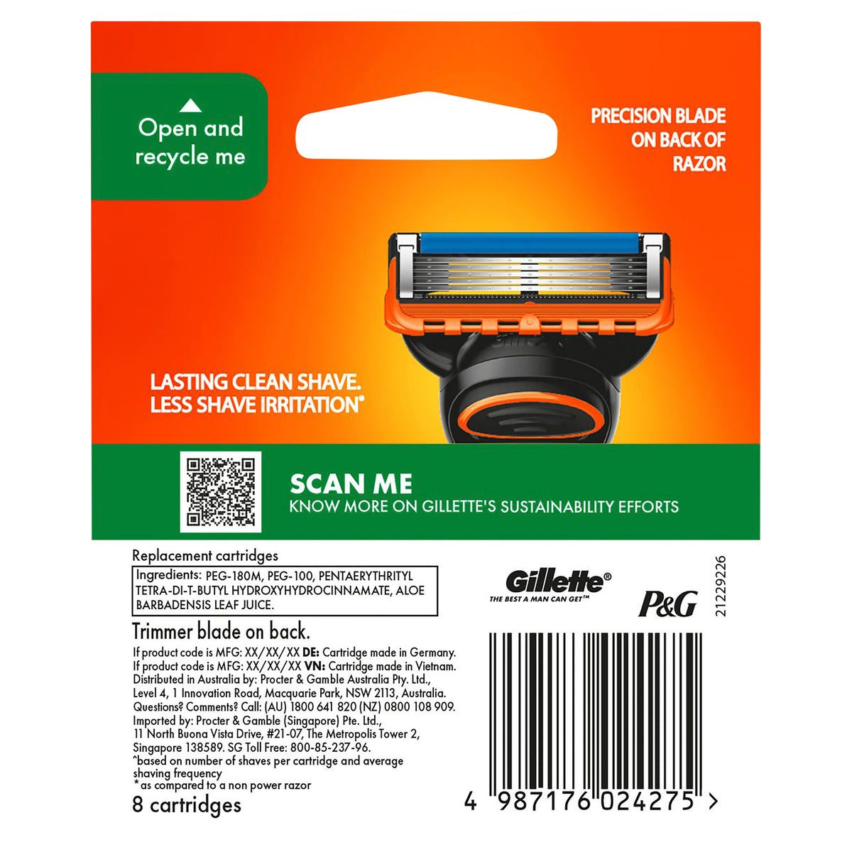 Gillette Fusion Power Cartridge 8s