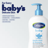 Cetaphil Baby Gentle Wash & Shampoo 400mL, For Newborn Baby