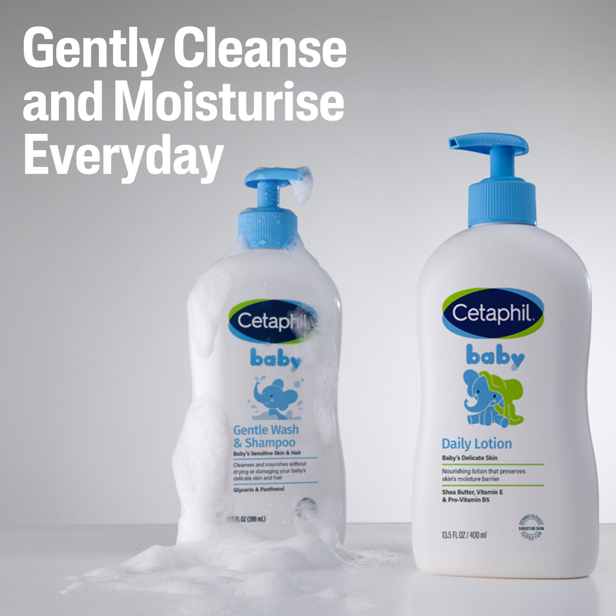 Cetaphil Baby Gentle Wash & Shampoo 400mL, For Newborn Baby