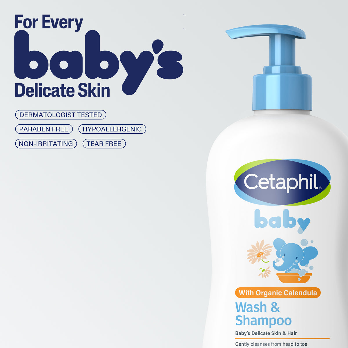 Cetaphil Baby Calendula Wash & Shampoo 400ml