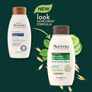 Aveeno Refresh & Thicken Fresh Greens Blend Shampoo For Scalp Soothing & Gentle Cleansing 354mL