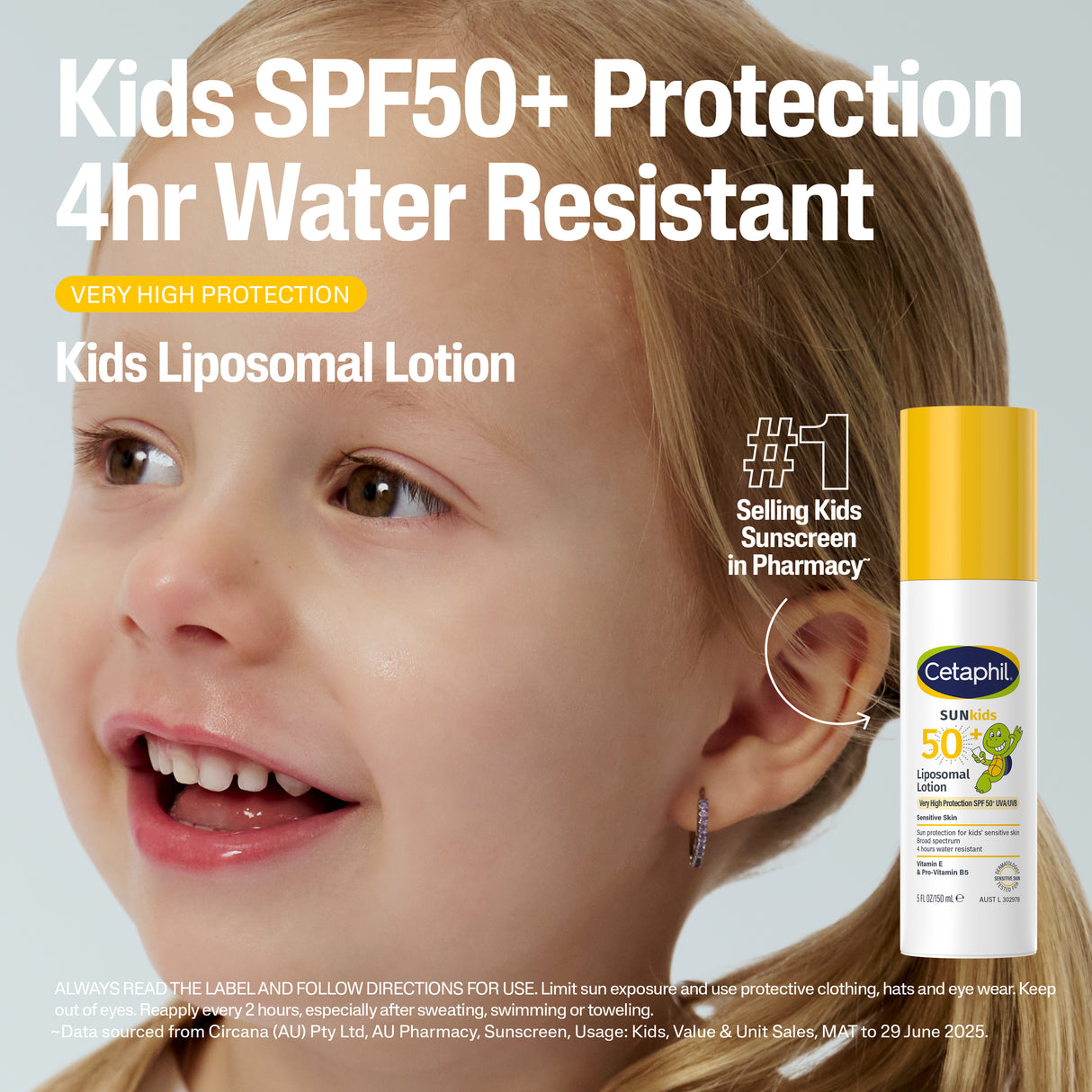 Cetaphil Sun Kids Water Resistant Liposomal Sunscreen 150 mL