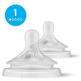 AVENT Nat Response Teat 0m Flow1 2pk