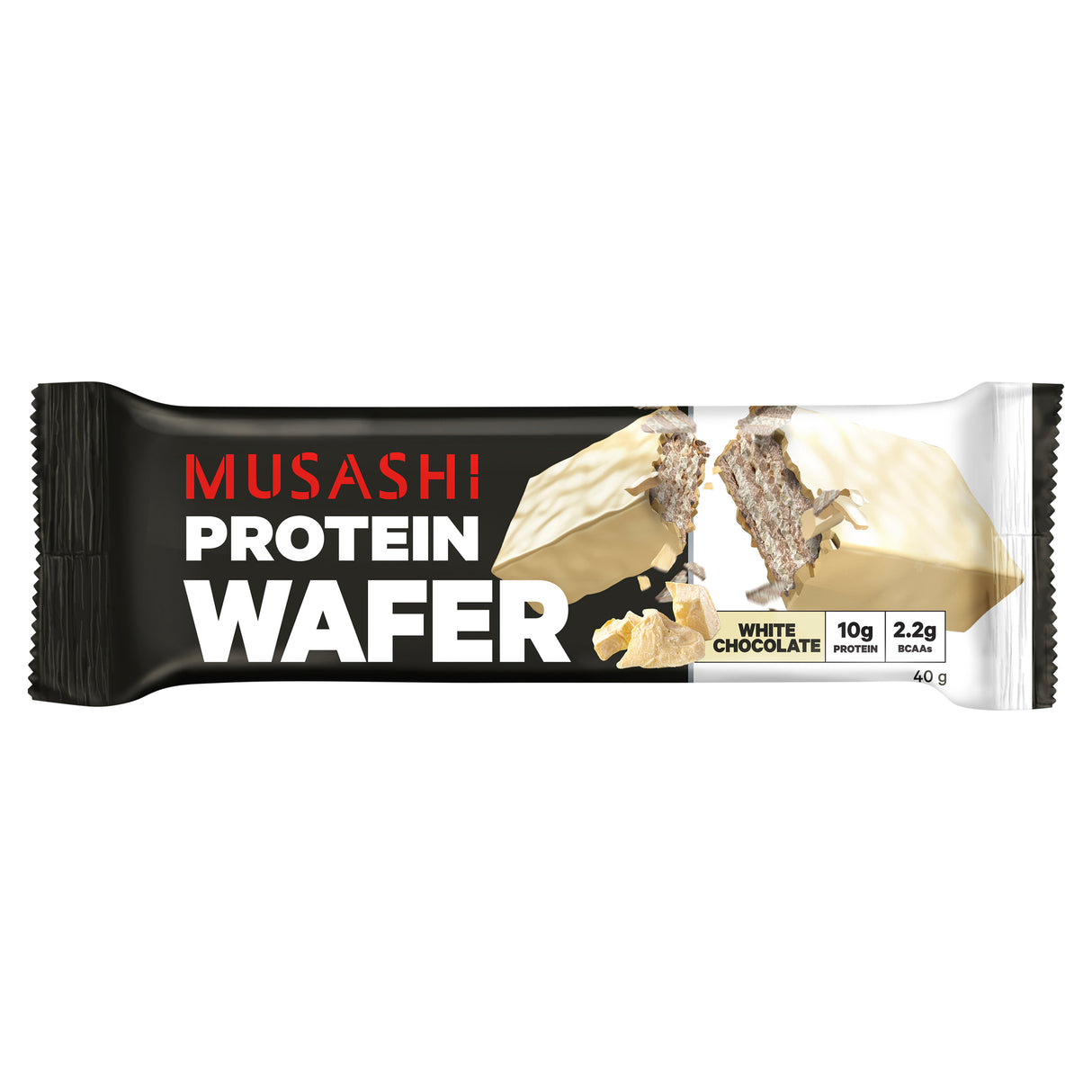 MUSASHI Protein Wafer White Choc 40g
