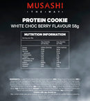 Musashi Protein Cookies White Choc Raspberry 58g