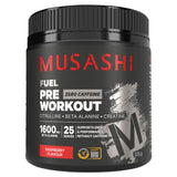 MUSASHI Pre Workout Zero Caffeine Red Raspberry 225g
