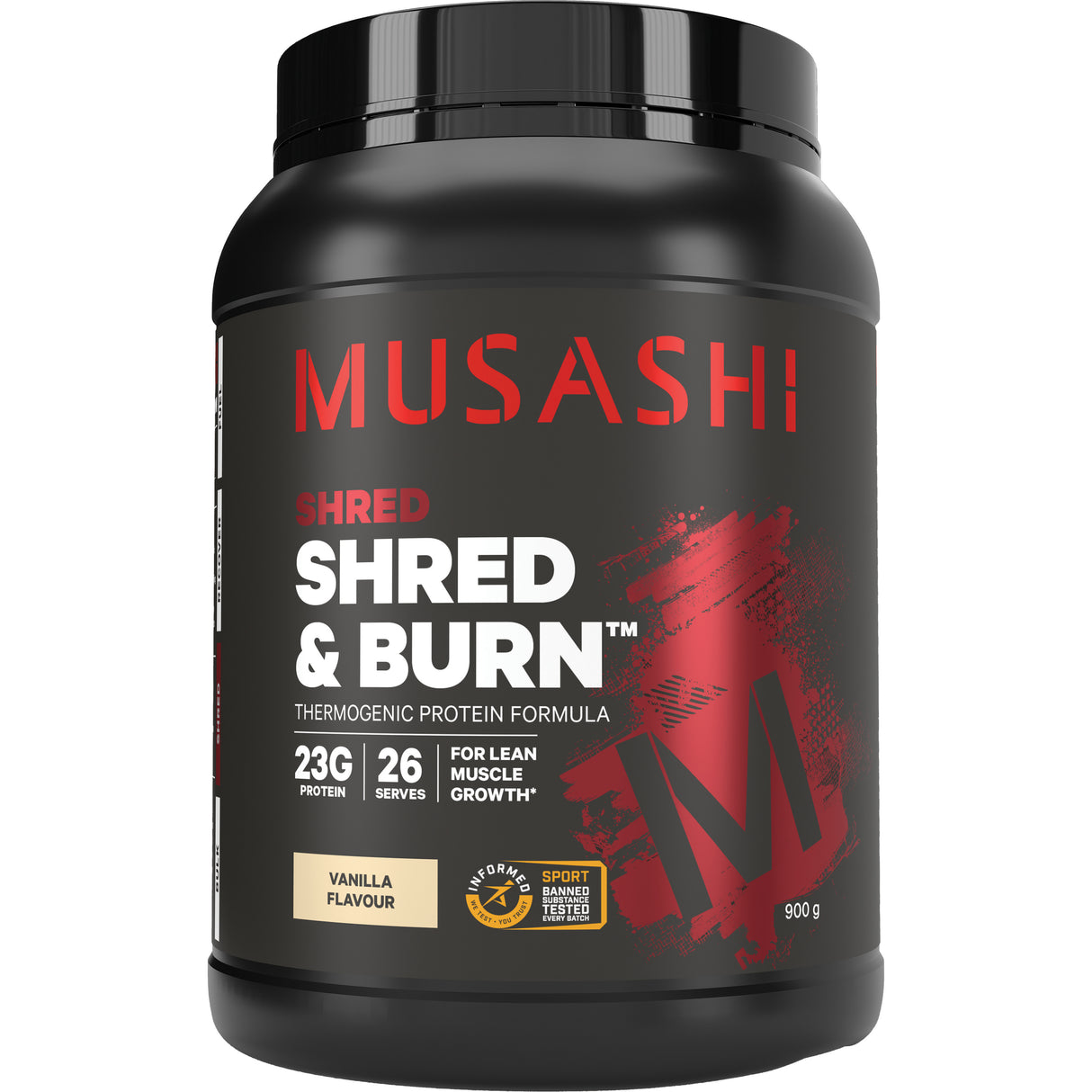 Musashi Shred & Burn Vanilla Milk Shake 900g