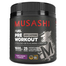 MUSASHI Pre Work Out Zero Caffeine Purple Grape 225g
