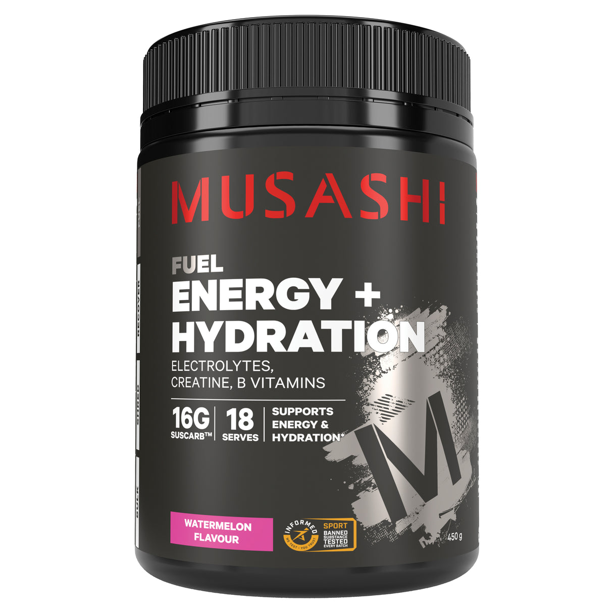 MUSASHI Fuel Energy + Hydration Powder Watermelon 450g