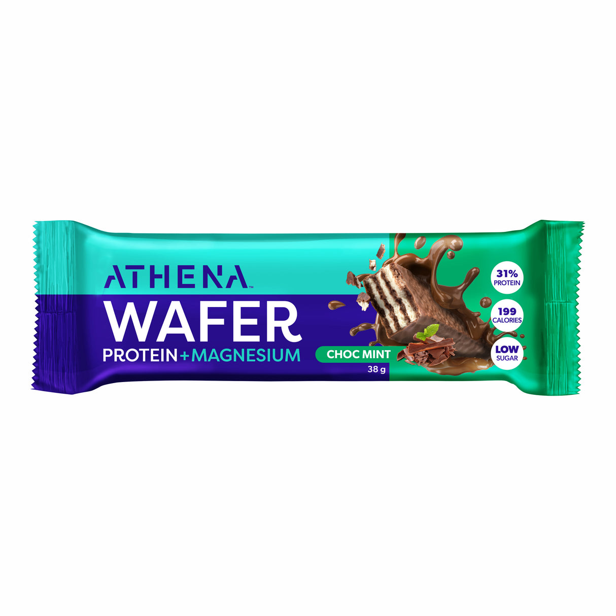 ATHENA Protein Wafer + Magnesium Choc Mint 38g