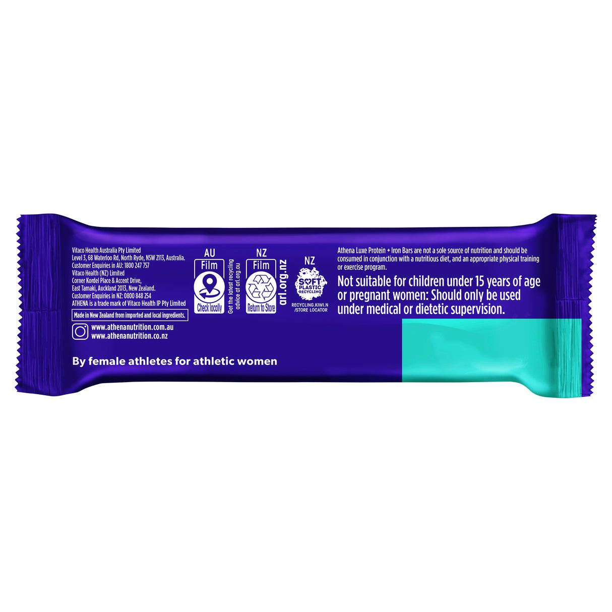 Athena Luxe Protein + Iron Hokey Pokey 55g bar