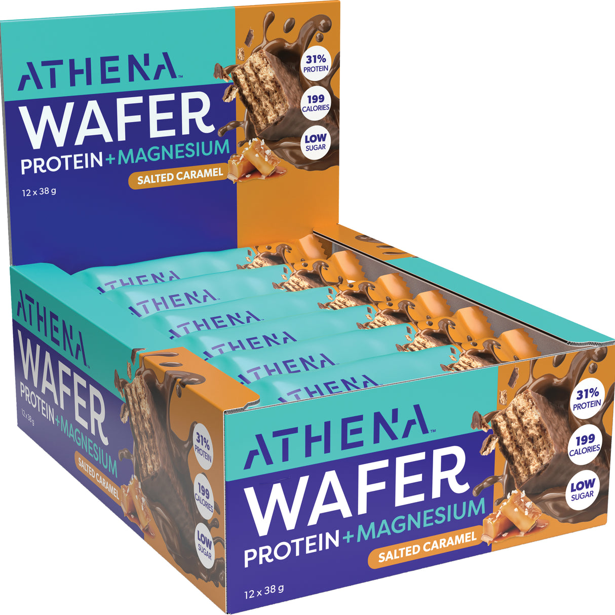 ATHENA Protein Wafer + Magnesium Salted Caramel 38g