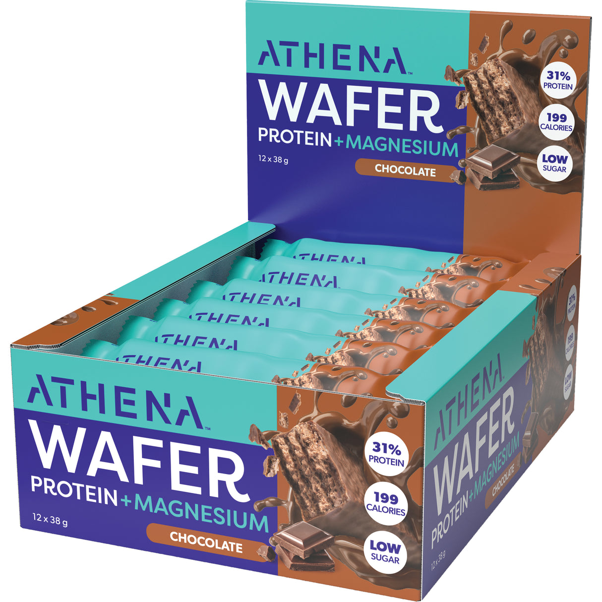 ATHENA Protein Wafer + Magnesium Chocolate 38g