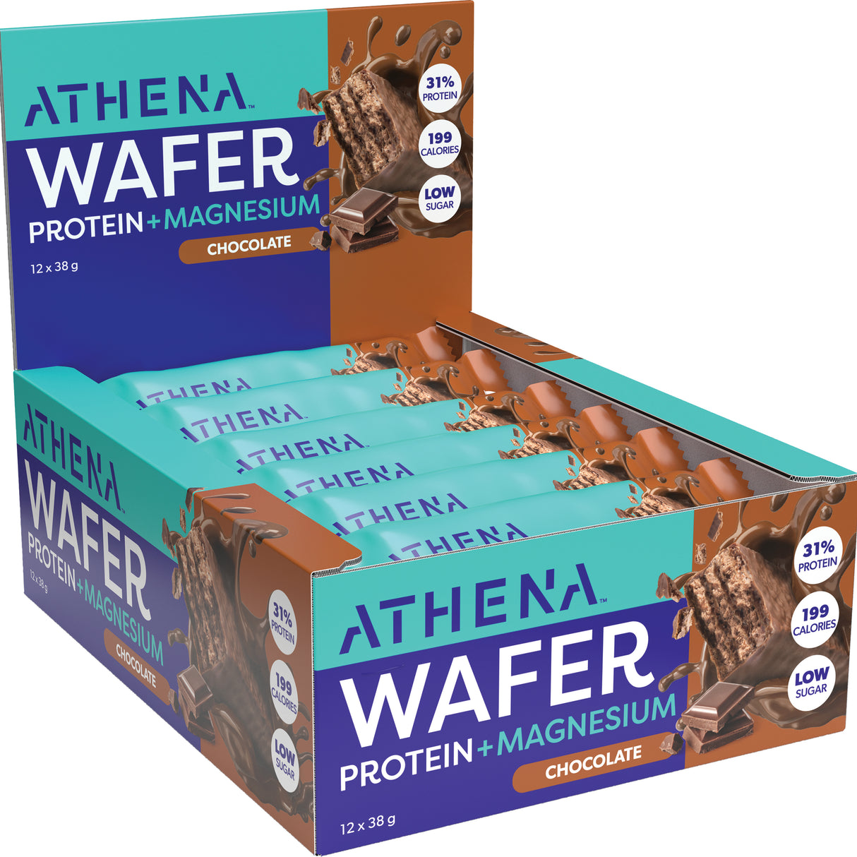 ATHENA Protein Wafer + Magnesium Chocolate 38g