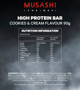 Musashi High Protein Bar Cookies and Cream 90g