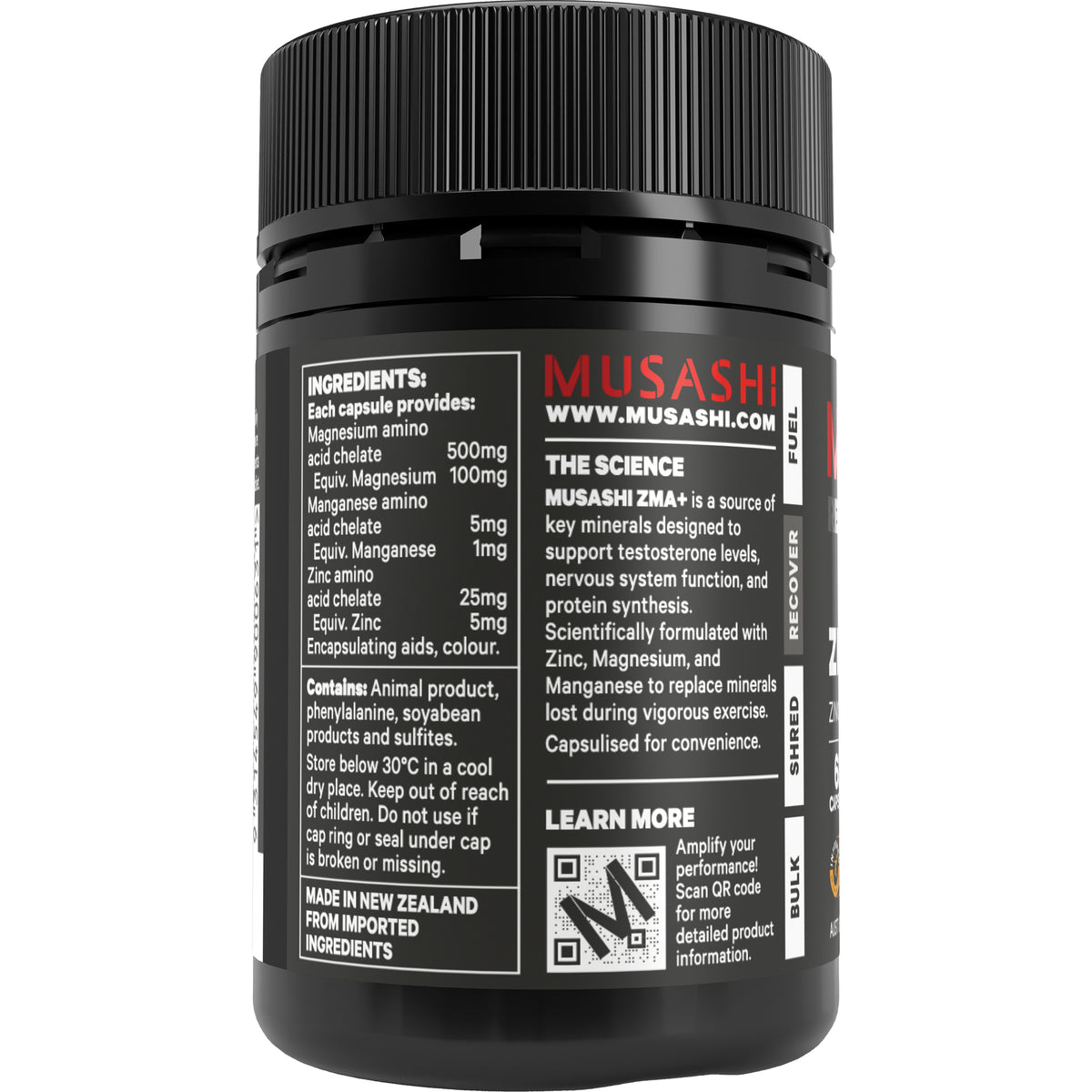 Musashi ZMA+ 60 Capsules