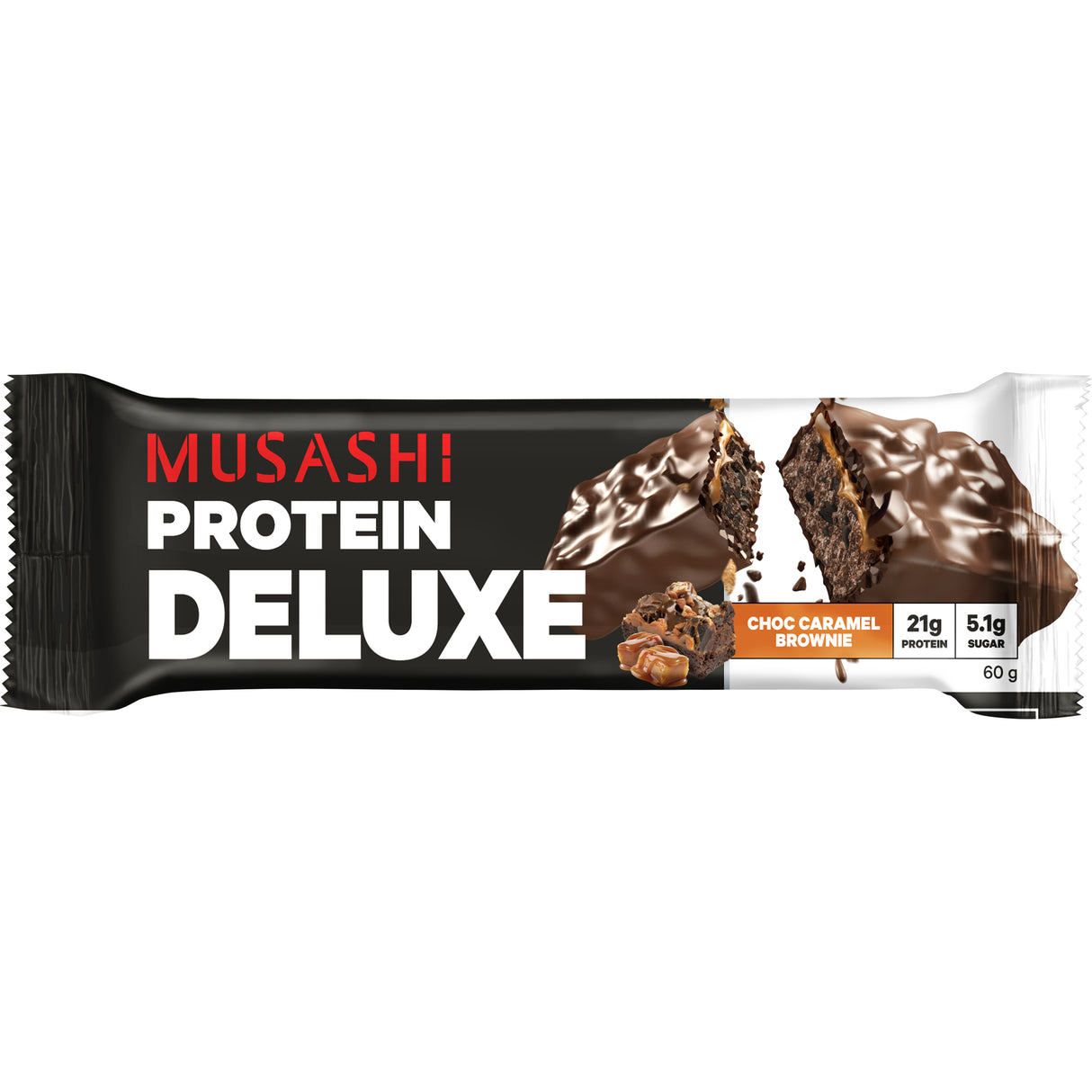Musashi Deluxe Protein Chocolate Caramel Brownie 60g