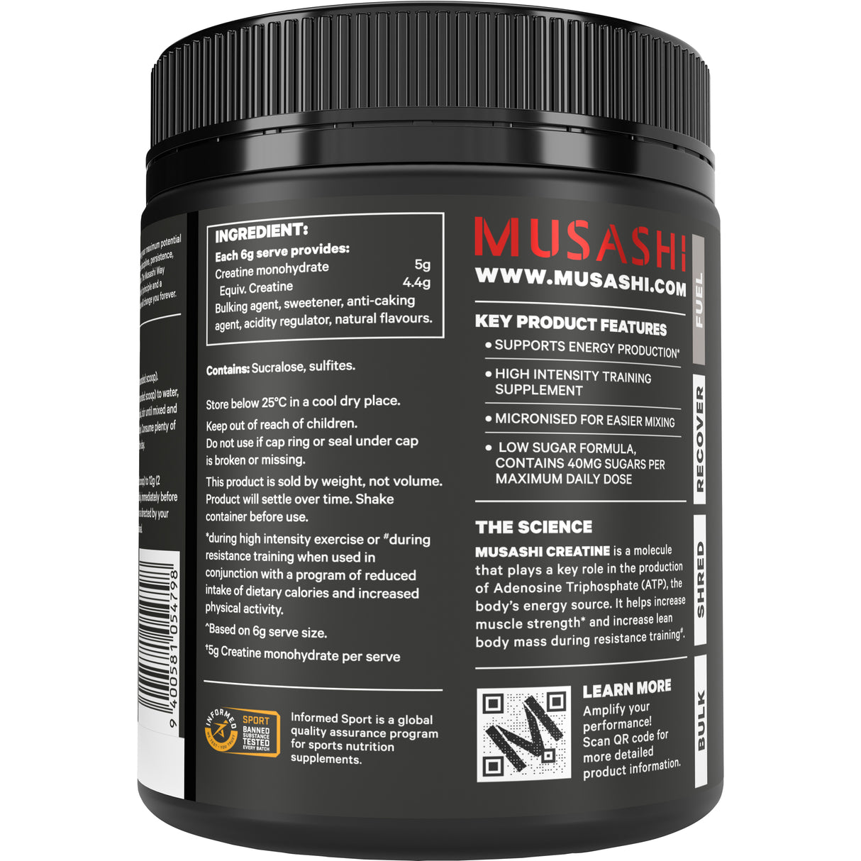 MUSASHI Creatine Berry 420g