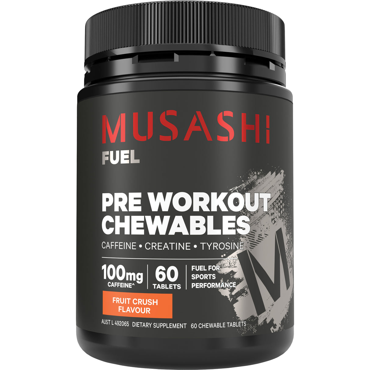 MUSASHI Pre Work Out Chew Fruit Crush 60s