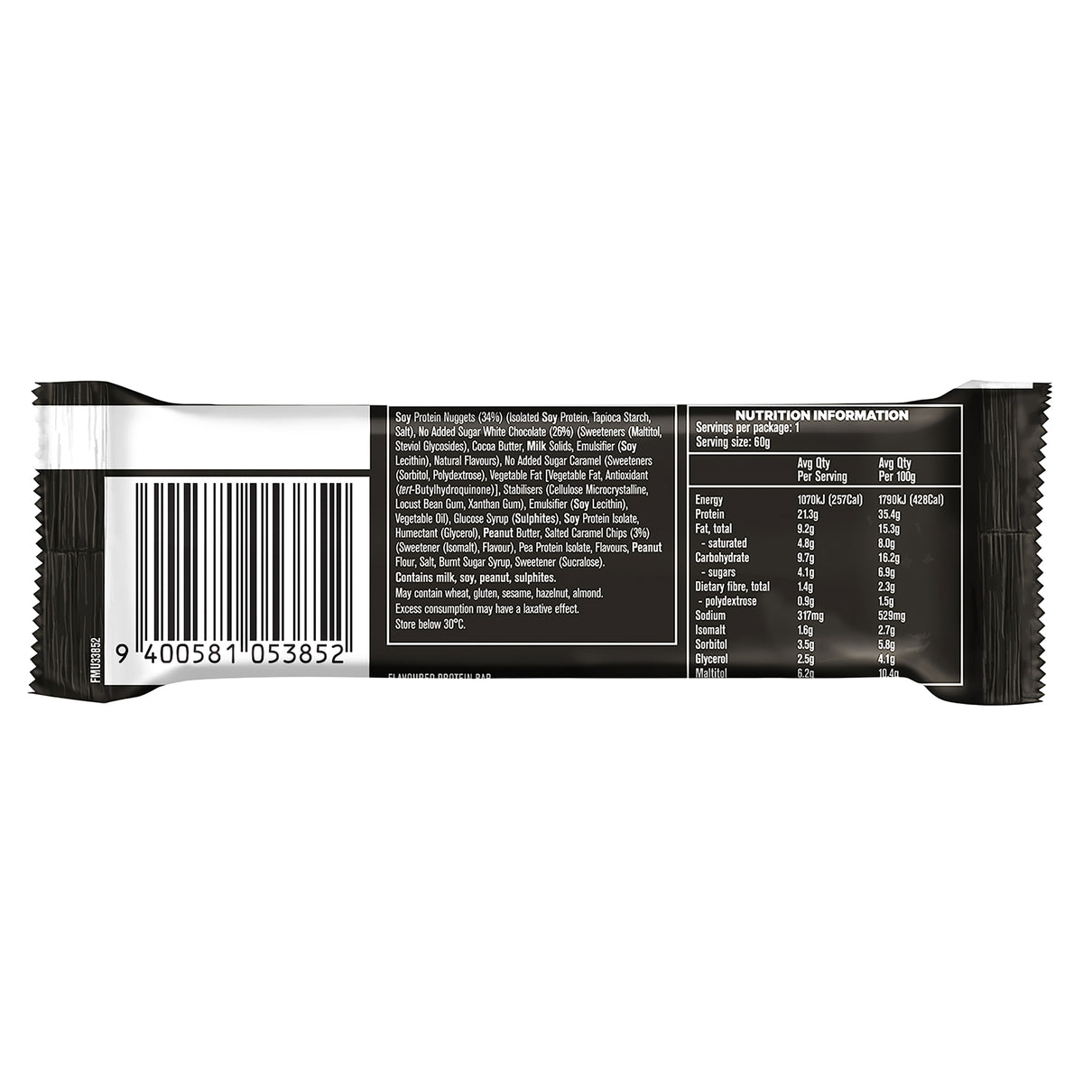 Musashi Protein Crisp White Chocolate Salted Caramel 60g