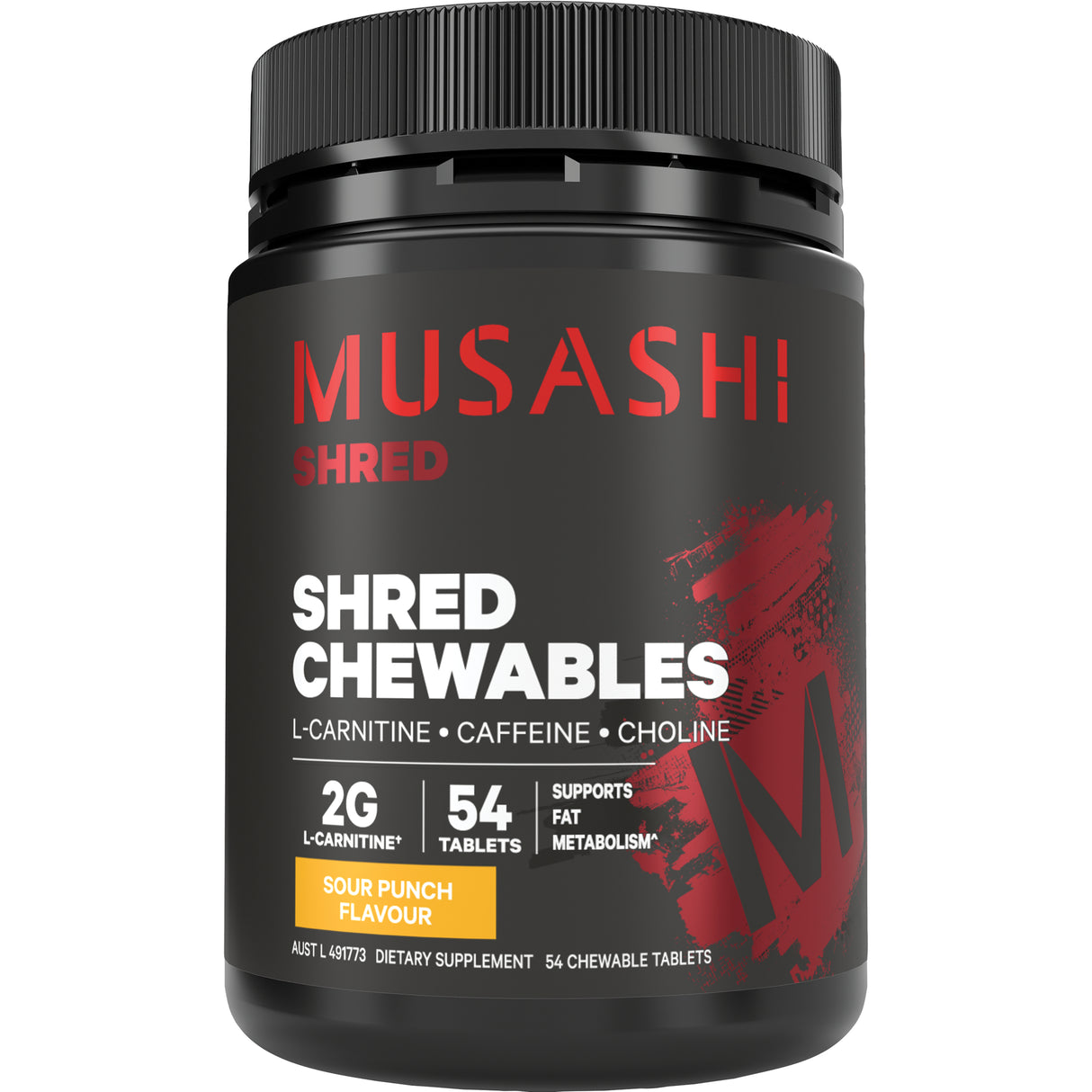 MUSASHI Shred Chewables Sour Punch 54s