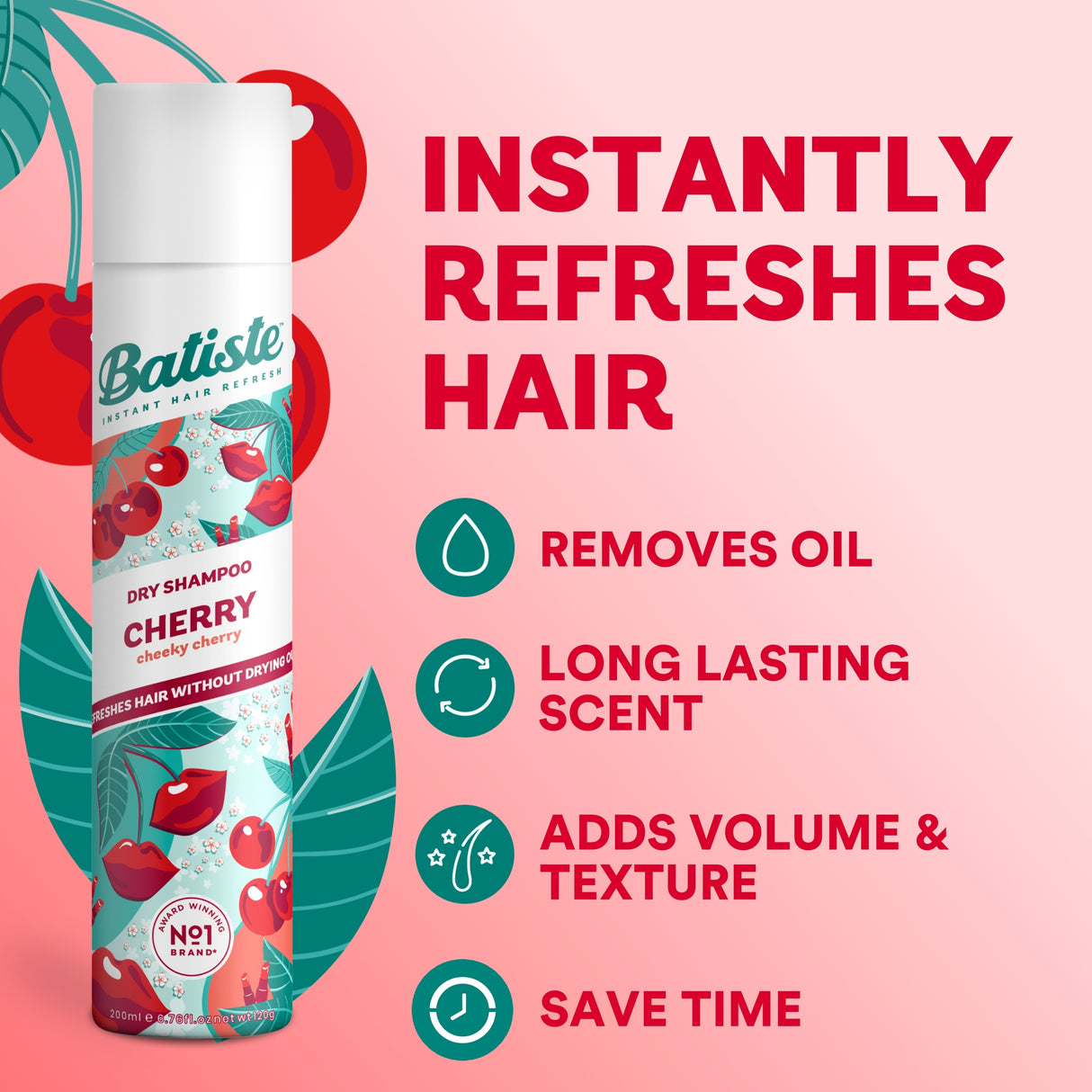 Batiste Cherry Dry Shampoo 200mL