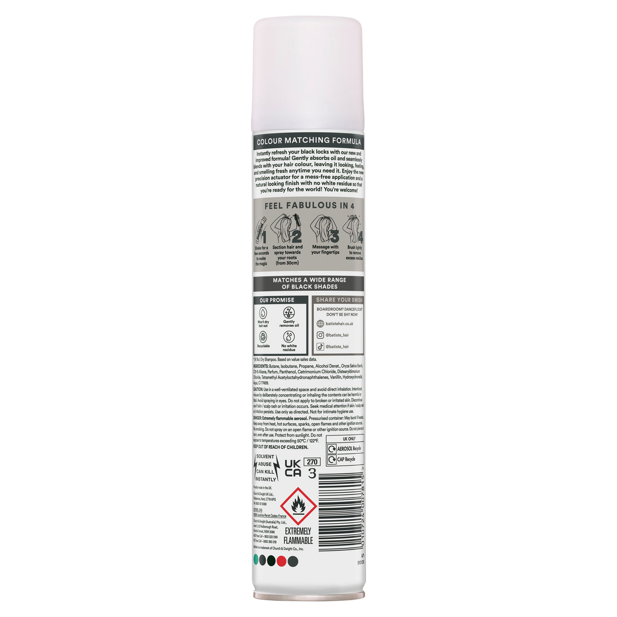 Batiste Dark Dry Shampoo 200mL