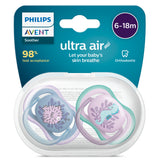 Philips Avent Soother Ultra Air Deco 6-18m 2pk