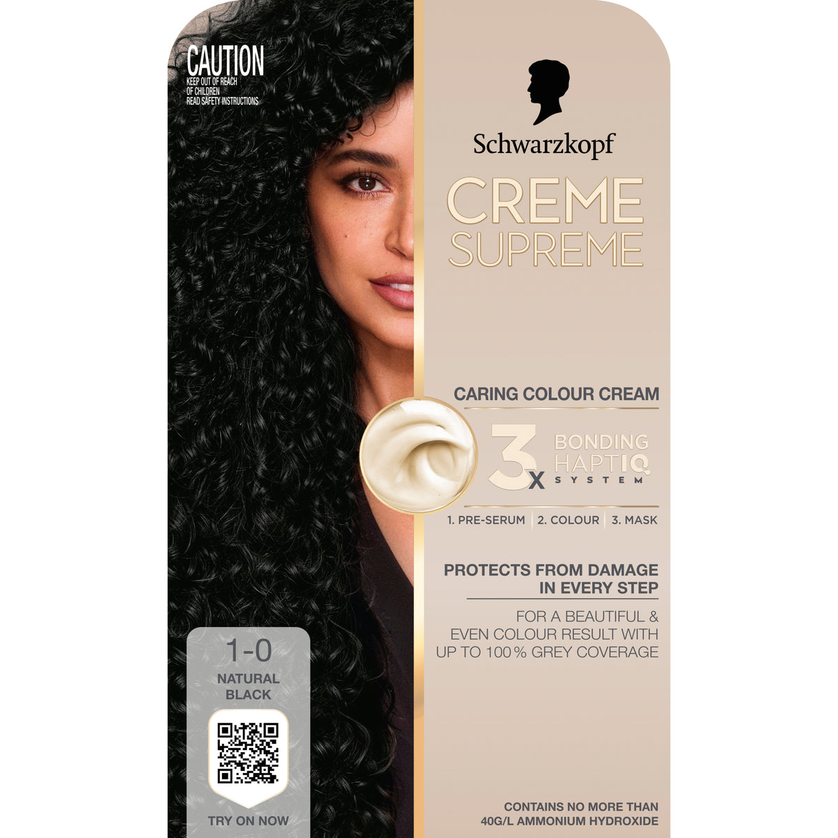 Schwarzkopf Creme Supreme 1-0 Natural Black