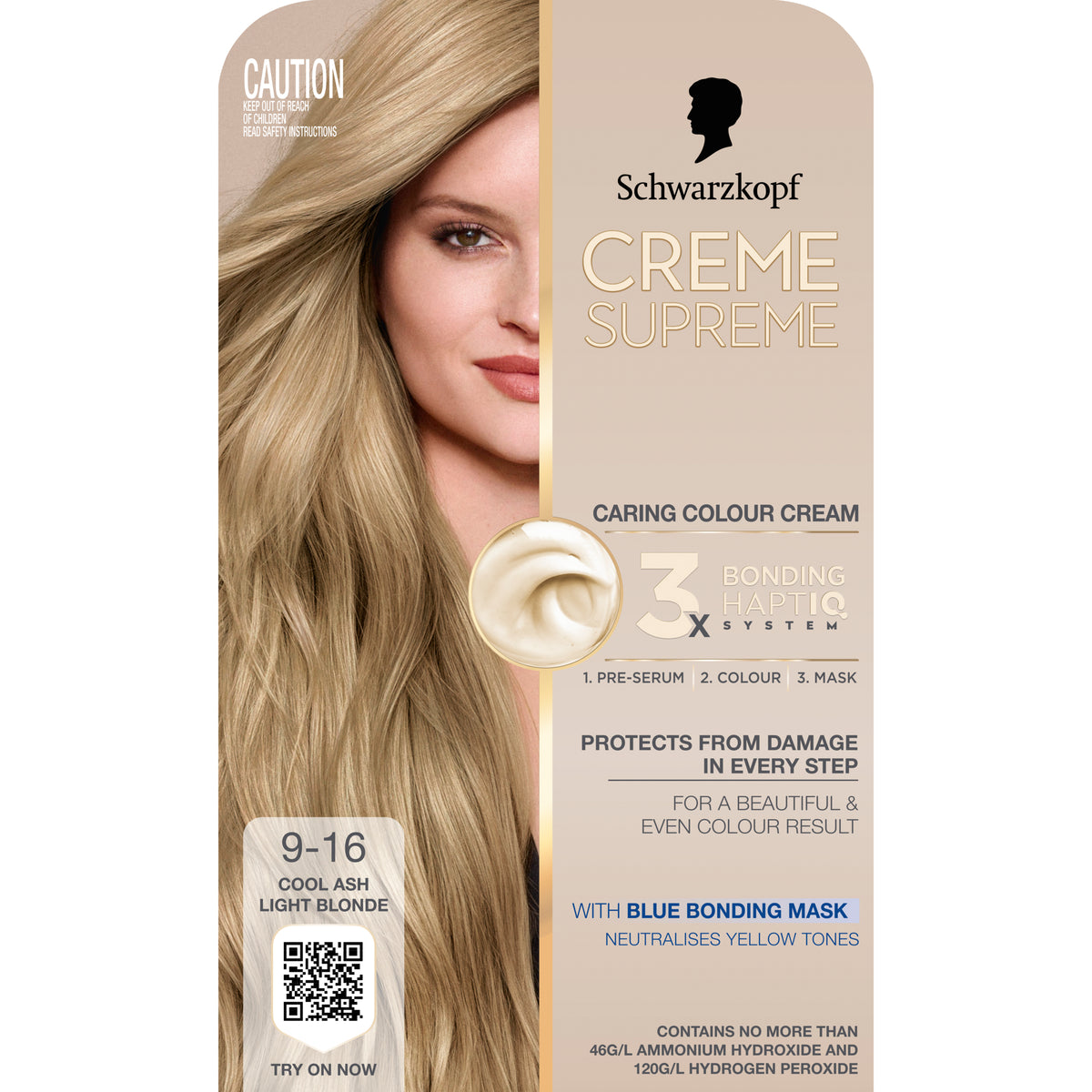 Schwarzkopf Creme Supreme 9-16 Cool Ash Light Blonde
