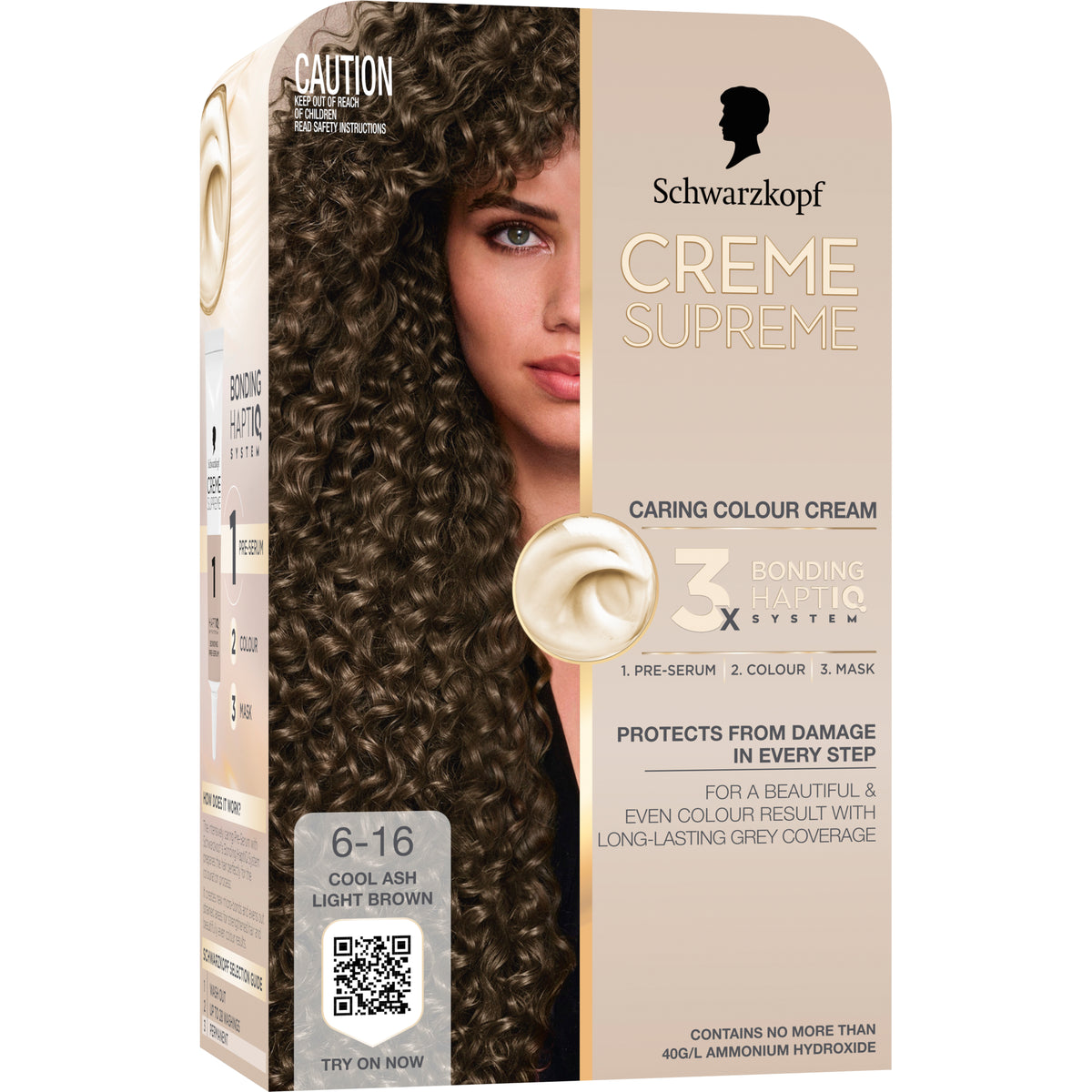 Schwarzkopf Creme Supreme 6-16 Cool Ash Light Brown
