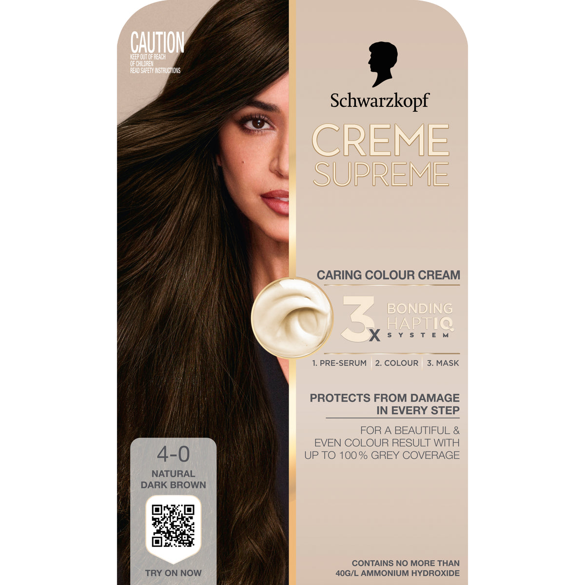 Schwarzkopf Creme Supreme 4-0 Natural Dark Brown