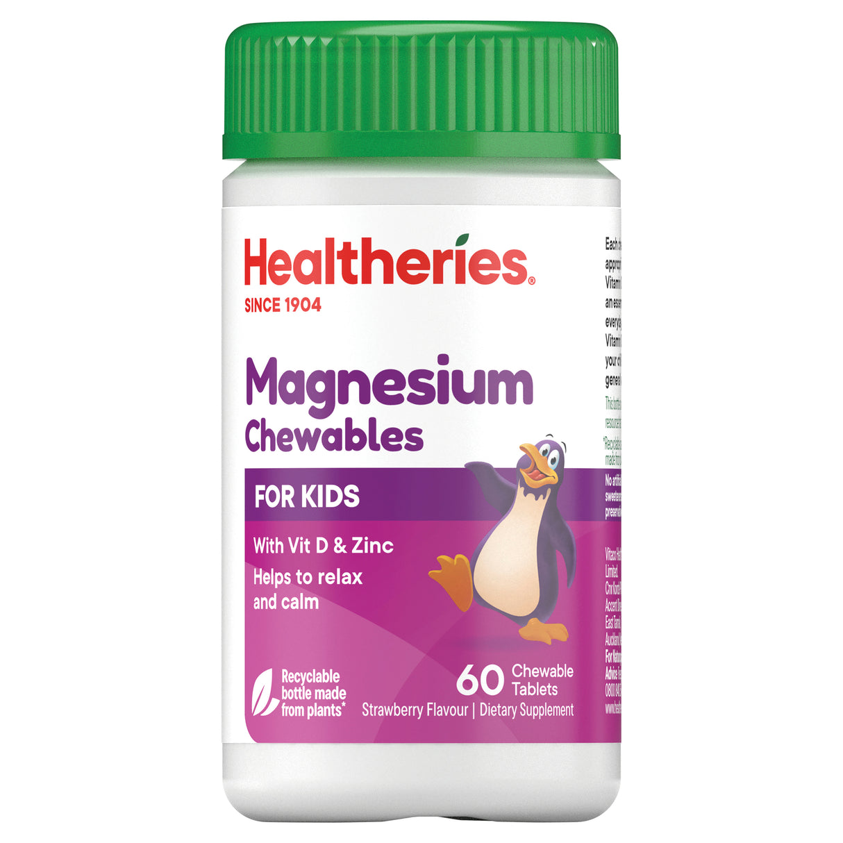 Healtheries KidsCare Magnesium + Vitamin D and Zinc 60 Tablets