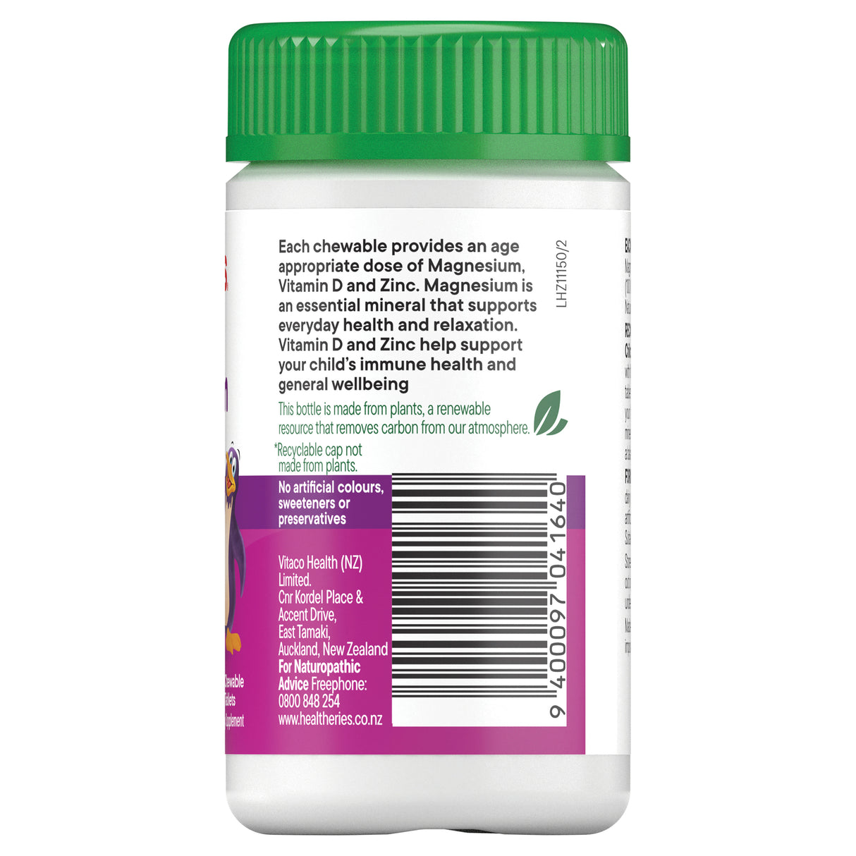 Healtheries KidsCare Magnesium + Vitamin D and Zinc 60 Tablets