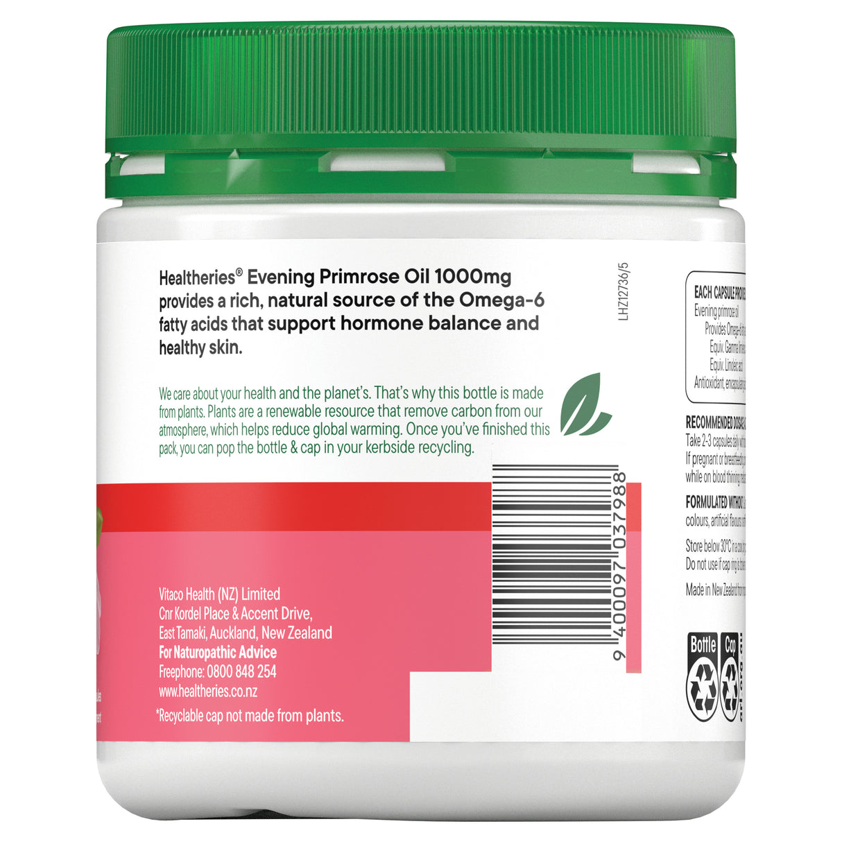 Healtheries Evening Primrose Oil 1000mg Capsules 180 Capsules