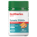 Healtheries Turmeric 17,000+ High Strength 30 Capsules