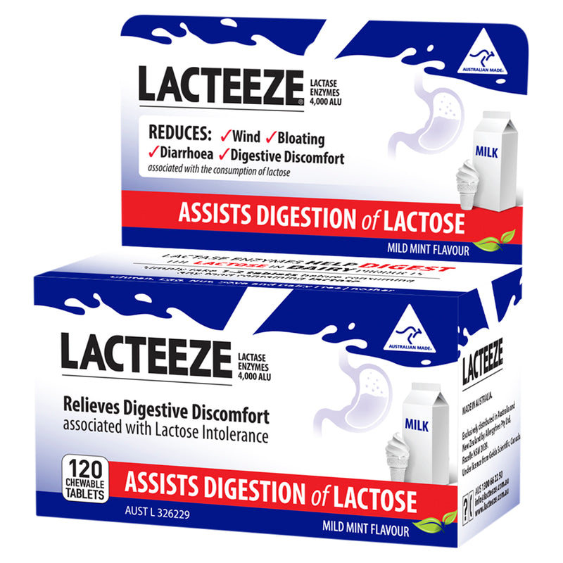 Lacteeze Extra Strength Lactose Intollerance Tablets 120s