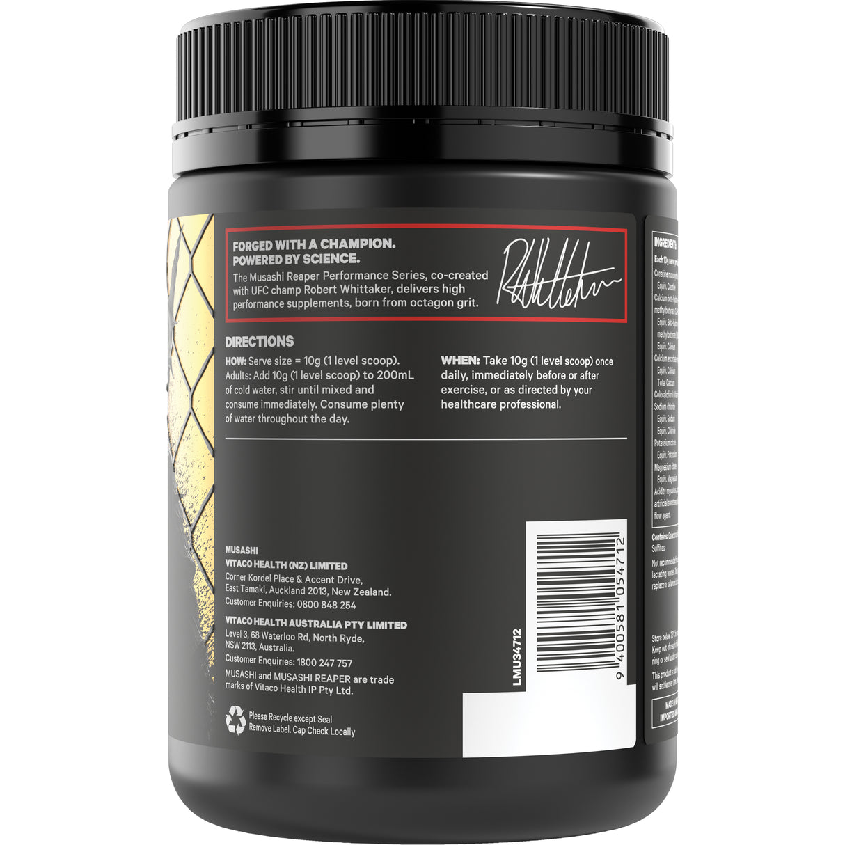 MUSASHI Reaper Creatine Power Matrix Watermelon 300g