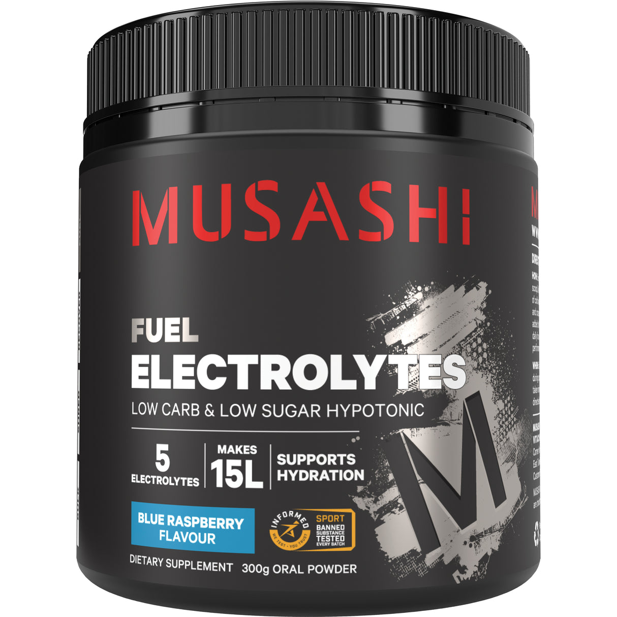 Musashi Electrolyte Powder Blue Raspberry 300g